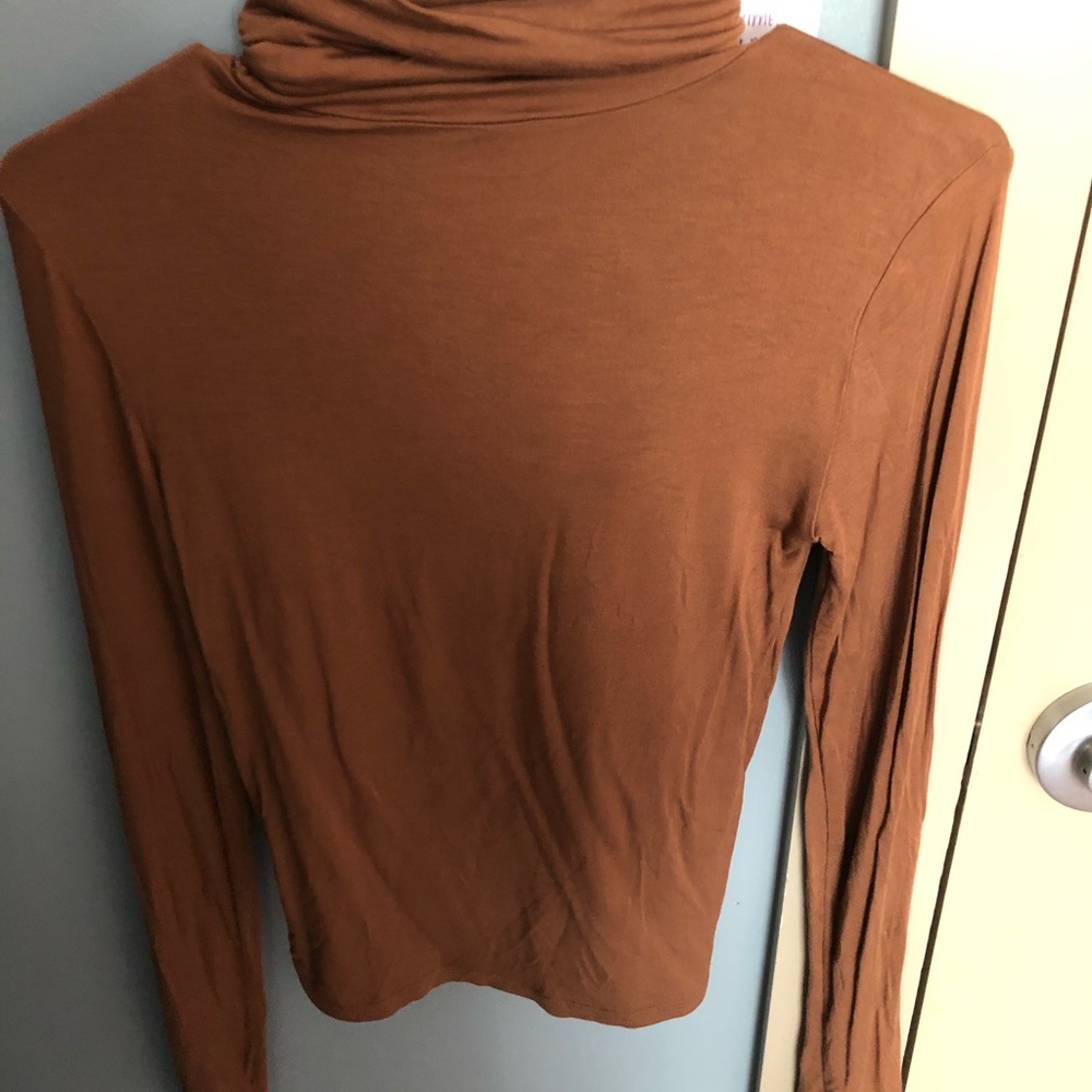 Tan turtle neck